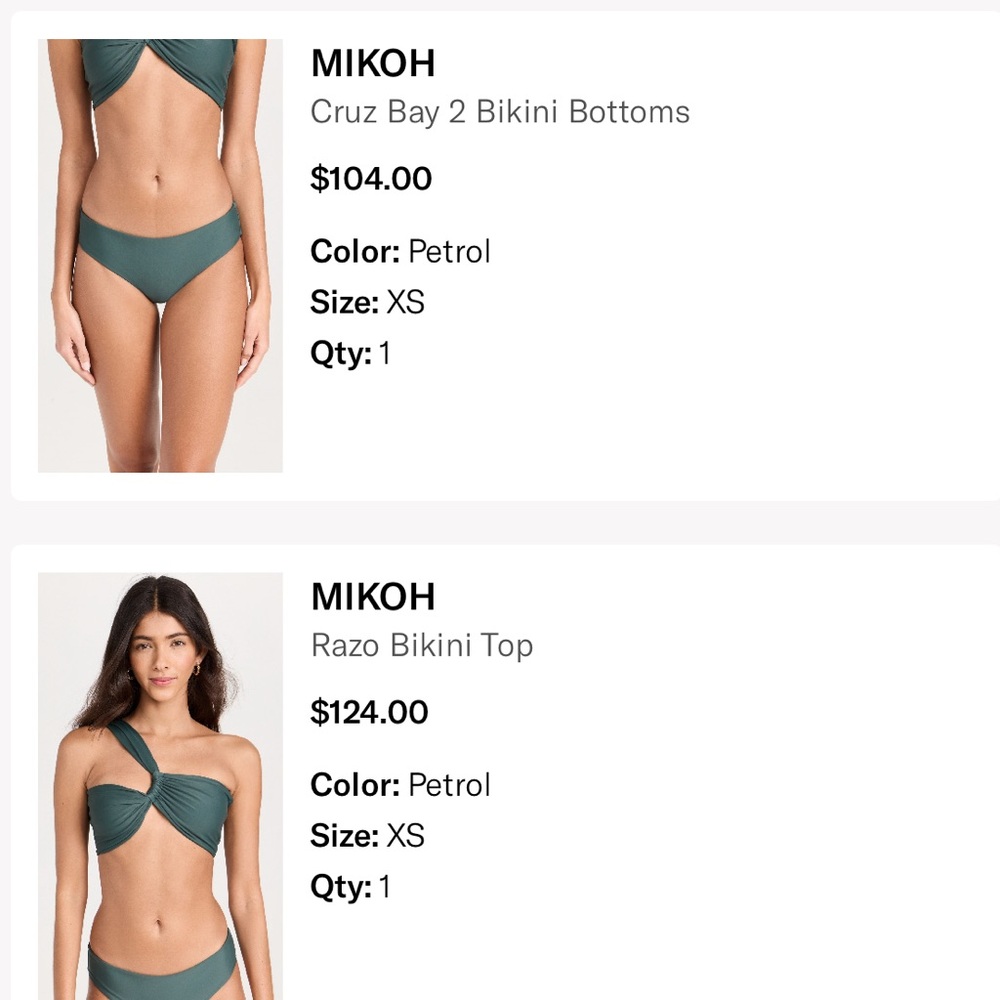 Mikoh Petrol Bikini Set